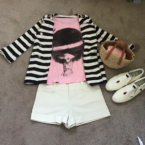 NWOT-ZARA cool girl sketch print thirt-Pink